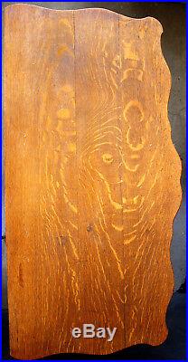 Antique Vintage Tiger Oak Wood Wooden Serpentine Front Dresser Chest 4 Drawers