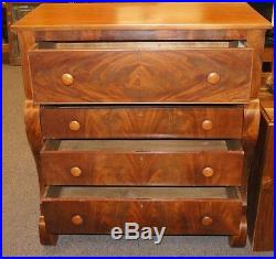 Antique Walter & Meador Federal Style Victorian Bonnet Chest Of Drawers Dresser