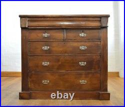 Antique rustic farmhouse pine Scotch chest of drawers