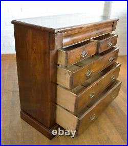 Antique rustic farmhouse pine Scotch chest of drawers