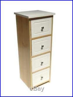 Assembled White Pine Chest of Drawers Hallway Bedside Table Storage Cabinet Unit