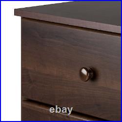 Astrid 6-Drawers Tall Chest Bedroom Contemporary Style Rich Espresso Wood 78 lbs