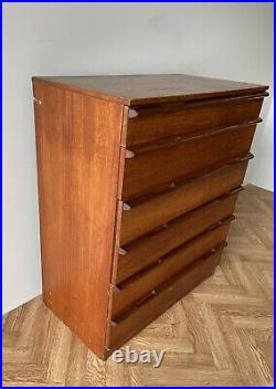 Avalon Vintage Retro MID Century Chest Of 6 Drawers Uk Delivery Available