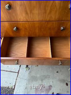 Baker Furniture 6 Drawer Dresser Chest of Drawers Wooden Wood Vintage Art Deco