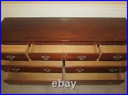 Baker Mahogany Chippendale Dresser, Seven Drawer Low Chest