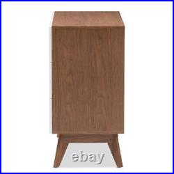 Baxton Studio Chest of Drawer 34.65 x 31.3 x 15.75 Wood 3-Storage White/Brown