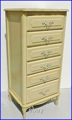Beautiful Antique/Vtg French Provincial Lingerie Chest of 6 Drawers Dresser