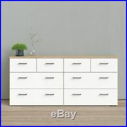 Bedroom Dresser 8 Drawer Clothes Storage Double Chest of Drawers Pre-Drill Hole
