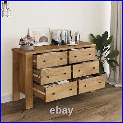 Bedroom Furniture Storage 6 Drawer Dresser Cabinet Chest of Drawer Brown Bedroom