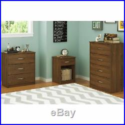 Bedroom Storage Dresser Chest 4 Drawer Modern Wood Furniture Glide Saint Walnut