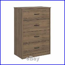 Bedroom Storage Dresser Chest 4 Drawer Modern Wood Furniture Gray Rustic Oak
