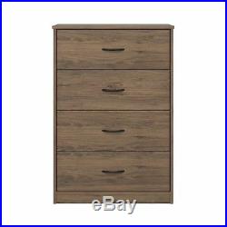Bedroom Storage Dresser Chest 4 Drawer Modern Wood Furniture Gray Rustic Oak