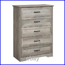 Bedroom Storage Dresser Chest 5 Drawers 5-Tier Cabinet Wood Furniture Livingroom