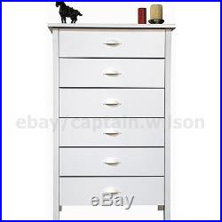 Bedroom Storage Dresser Chest 6 Drawer Modern Wood Furniture White 4 HD PHOTO