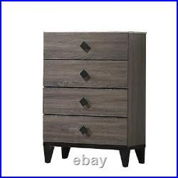 Best Quality Furniture Chest Of Drawers 15Wx45H Soft Closing Drawers Wood Gray