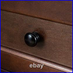 Birch Solid Wood Dresser Vintage Chest of 7 Drawers Bedroom Storage Brown