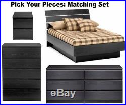 Black Bedroom Furniture Dresser Drawer Nightstand 5 Chest 6 Dressers Full Queen