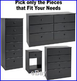 Black Bedroom Furniture Dressers Nightstands Chest Dresser Drawer Sets 4 6 7 NEW