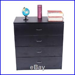 Black Chest of Drawers Dresser Wood Organizer Cabinet Furniture for Bedroom