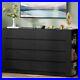 Black Dresser for Bedroom, Modern 8 Drawer Dresser with Side Storage Shelves