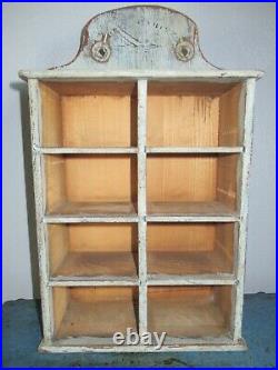 Blue Antique 8 Drawer Spice Cabinet/Box/Cupboard/Apothecary/Chest-Painted-Prim