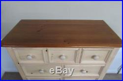 COUNTRY FRENCH PINE CHEST, 6 DRAWER TALL DRESSER, TWO TONE by BROYHILL 57
