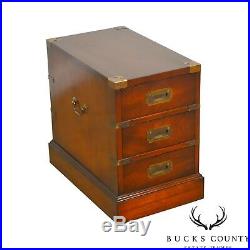 Campaign Style Vintage Mahogany 3 Drawer Chest