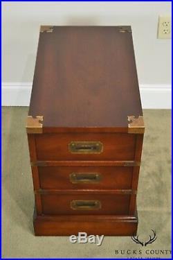 Campaign Style Vintage Mahogany 3 Drawer Chest