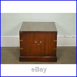 Campaign Style Vintage Mahogany Square 3 Drawer Chest