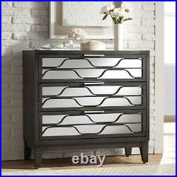 Carson 33 3/4 Wide Mirrored 3-Drawer Wood Accent Chest
