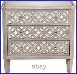 Charly 33 1/4 Wide Natural Whitewash 3-Drawer Accent Chest