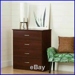 Cherry 4 Drawer Dresser Wooden Chest Drawers Storage Bedroom Furniture Classic