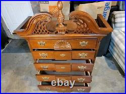 Cherry Wood Lowboy Chest of Drawers Dresser End Table