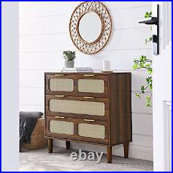Chest of 3 Drawers Dresser for Bedroom Nightstand Storage Organizer Wood Cabinet