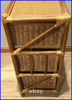 Chest of 3 Drawers Natural Rattan Wicker Handmade Model Jacky