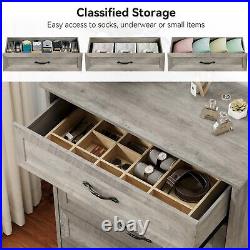 Chest of 5 Drawers Dresser for Bedroom Nightstand Storage Organizer Wood Cabinet