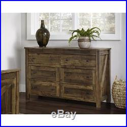 Chest of Drawers 6 Drawer Dresser Vintage Rustic Distressed Farmhouse Barn Wood