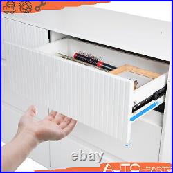 Chest of Drawers 6 Drawers White Dresser Bedroom Large Capacity Storage Cabinet