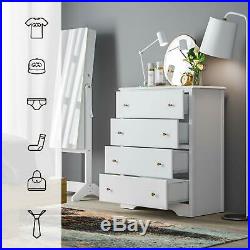 Chest of Drawers Cabinet Organizer Wood Dresser Storage Furniture Cupboard White