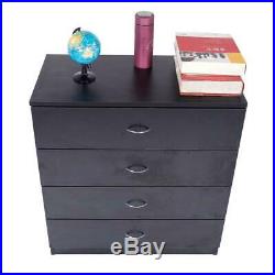 Chest of Drawers Dresser 4 Drawer Furniture Cabinet Bedroom Storage BK