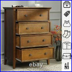 Chest of Drawers Sturdy 4 Drawer Dresser Bedroom Side Nightstand Storage Cabinet