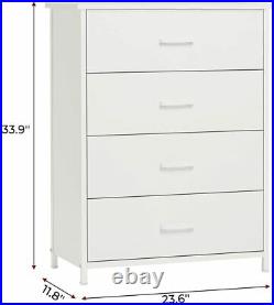 Chest of Dresser with4 Drawers Large Storage Cabinet Clothes Organizer for Bedroom