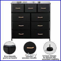Chest of Fabric Drawers Dresser 4/5/8/9 Bins Bedroom Storage Organizer Cabinet
