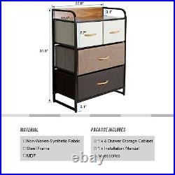 Chest of Fabric Set Drawers Dresser Cabinet Bedroom Storage Tower Bins Organizer