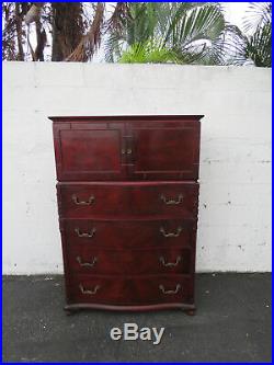 Chinese Chippendale Mahogany Tall Chest of Drawers by Hellam Furniture 9300