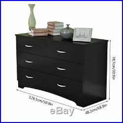 Classic 6 Drawer Bedroom Furniture Dressers Nightstands Storage Chest Dresser BR