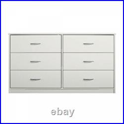 Classic 6 Drawer Dresser Furniture Bedroom Organizer Clothes Chest Drawers White