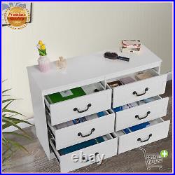 Clothes Storage Organizer Cabinet Wood 6 Drawer Dresser Chest FOR Bedroom