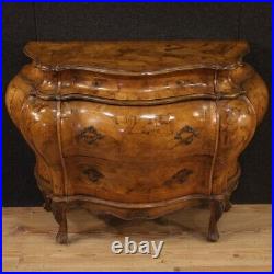 Commode Venetian furniture dresser chest of drawers walnut wood antique style