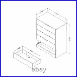 Contemporary Wood 5-Drawer Chest Dresser Cabinet Clothes Storage Organizer Brown